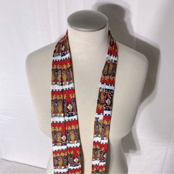5/$25 George Christmas Santa Reindeer Festive Tie - Picture 5 of 9
